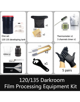 120 135 B&W Film Developing Equipment Set Darkroom Developing Tank Timer Gloves